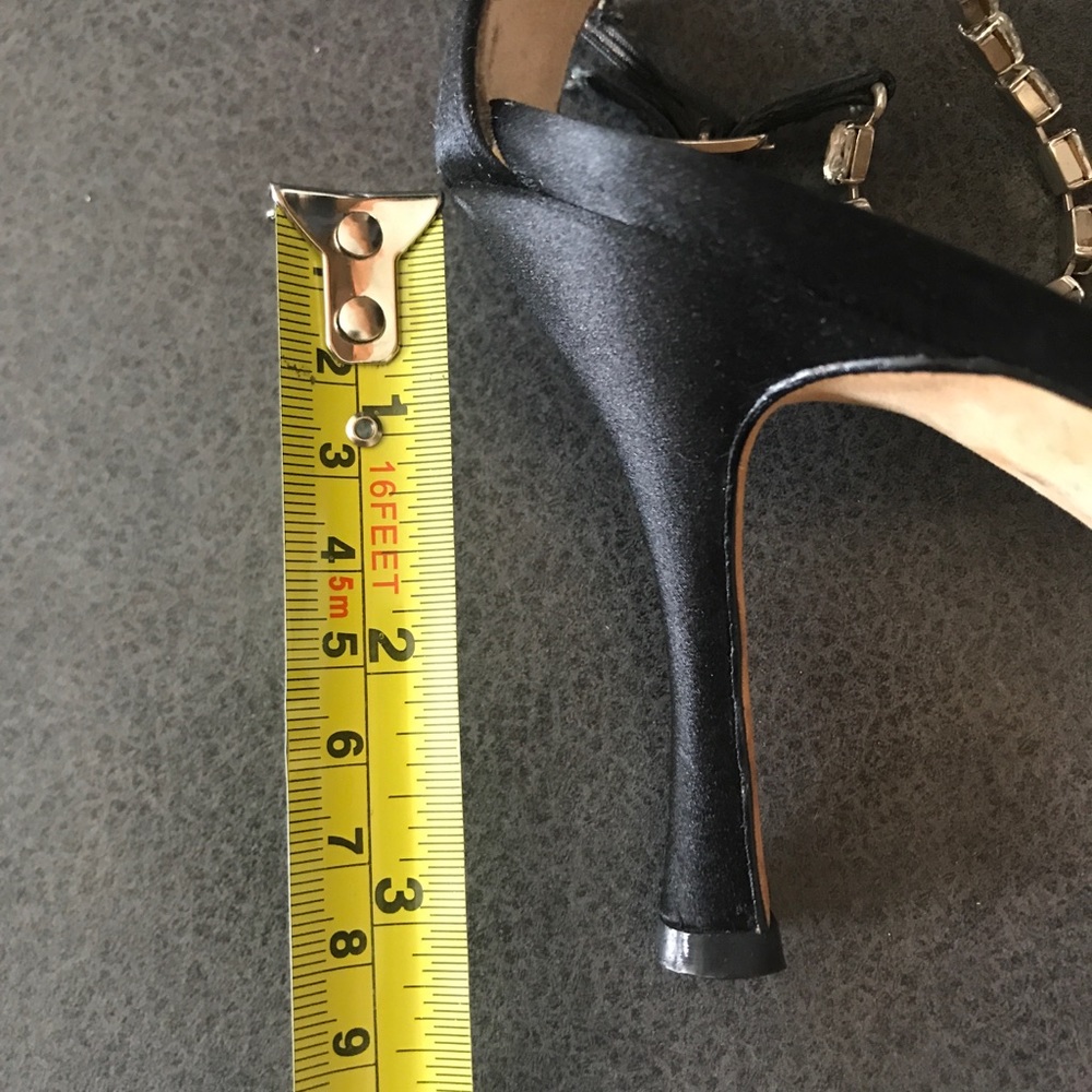 Manolo Blahnik Black Heels with Silver Accents - Picture 6 of 8